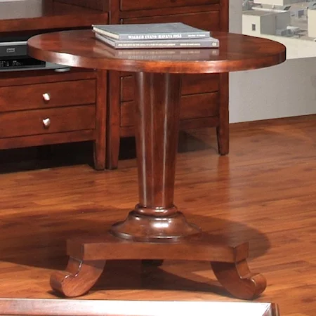 Round Pedestal End Table